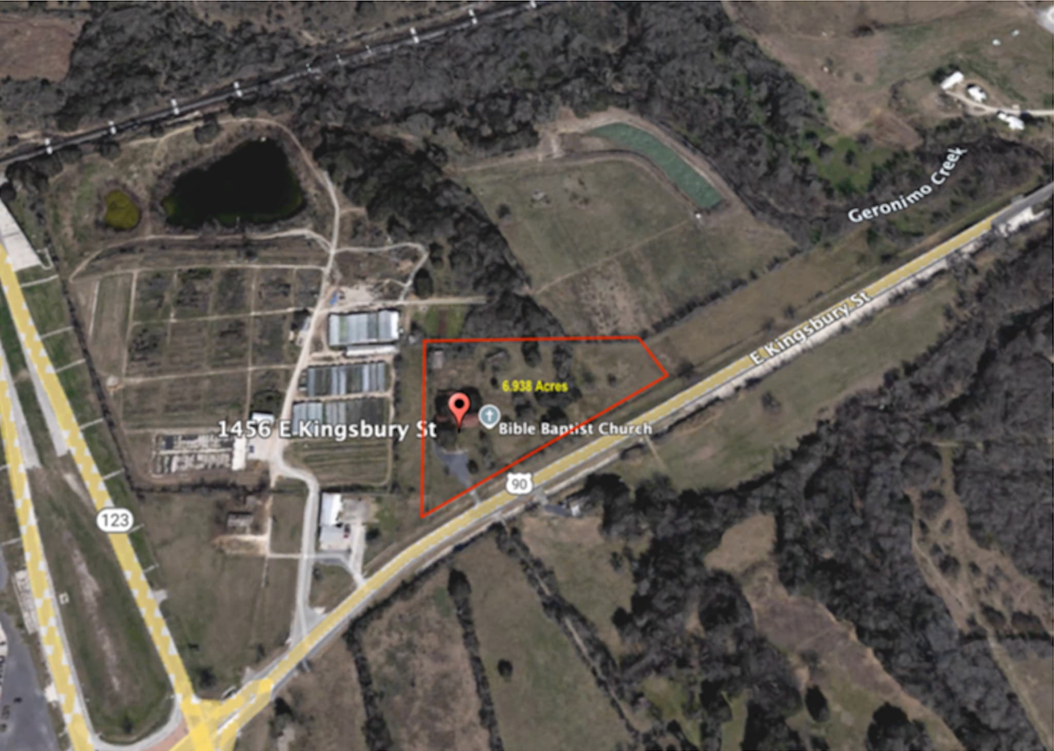 1456 E Kingsbury St, Seguin, TX for sale Aerial- Image 1 of 2