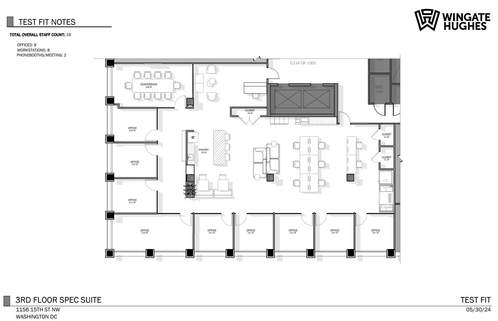 1156 15th St NW, Washington, DC for lease Floor Plan- Image 1 of 9