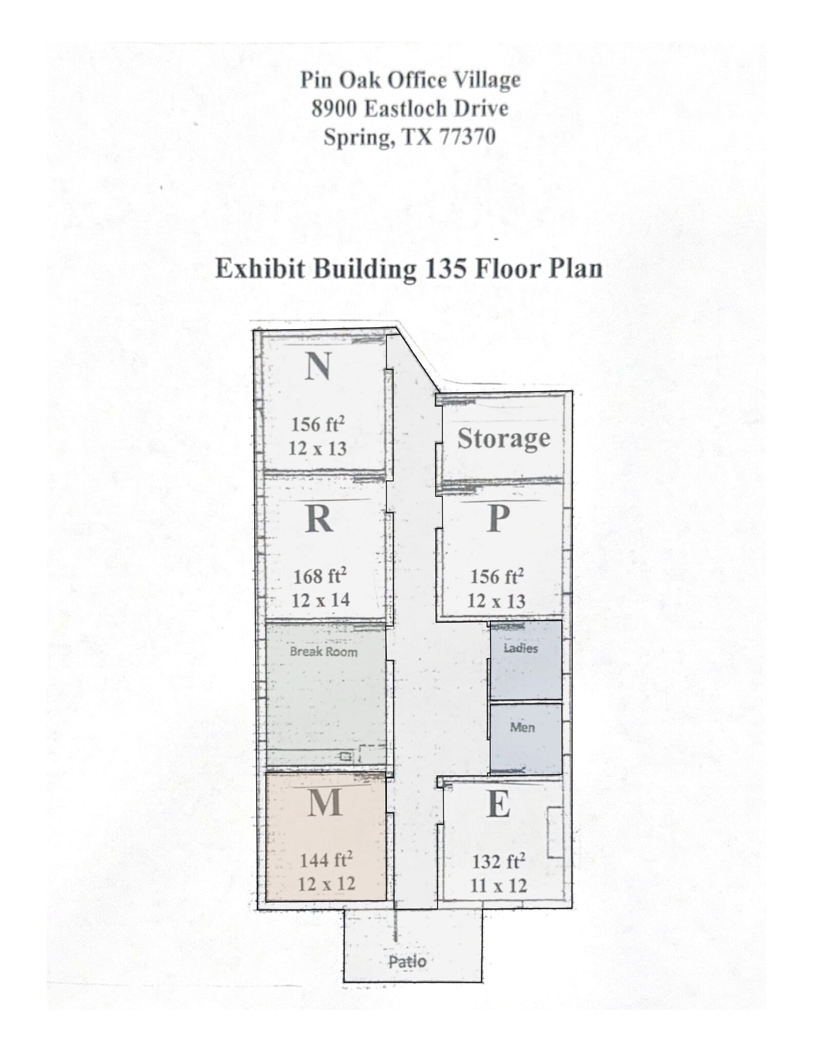 8900 Eastloch Dr, Spring, TX for lease Floor Plan- Image 1 of 1