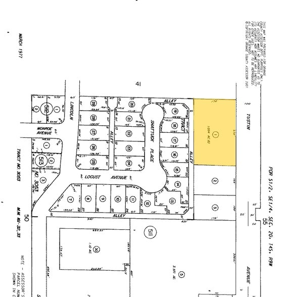 1018-1046 N Tustin St, Orange, CA for lease - Plat Map - Image 2 of 6