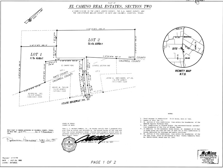 11331 Camino Real, Kyle, TX for sale - Plat Map - Image 3 of 3