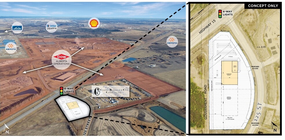 8805 125 St, Fort Saskatchewan, AB for sale - Aerial - Image 2 of 4