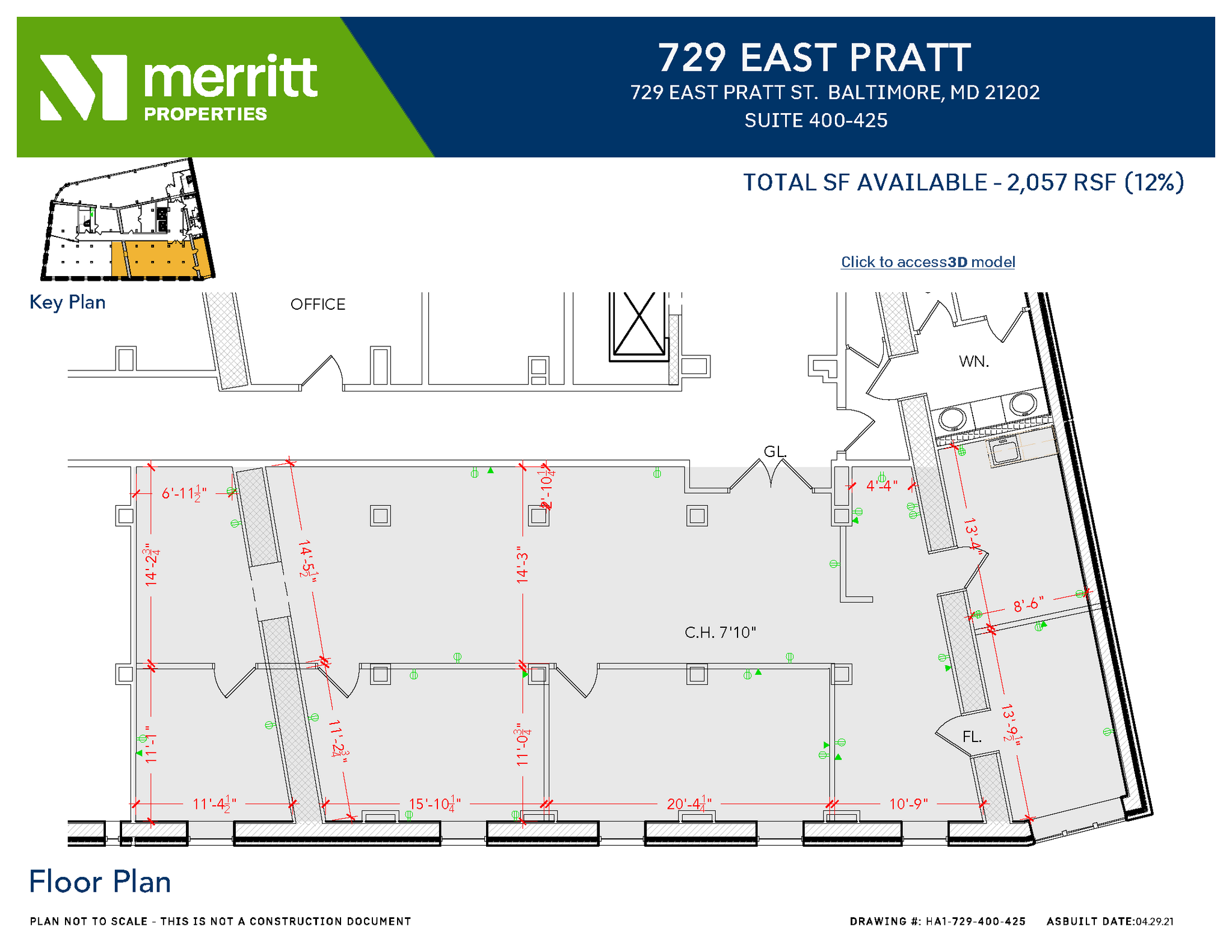 729 E Pratt St, Baltimore, MD for lease Floor Plan- Image 1 of 1