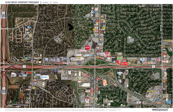 3143 W Airport Fwy, Irving, TX - aerial  map view