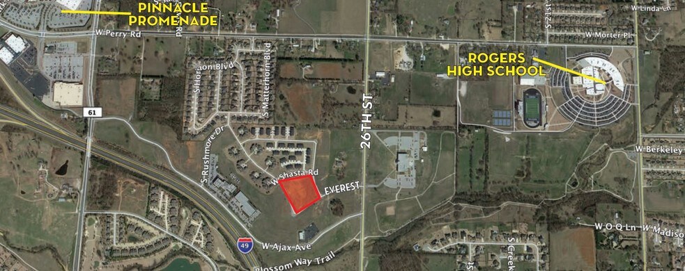 S Everest Ave, Rogers, AR for sale - Aerial - Image 1 of 1