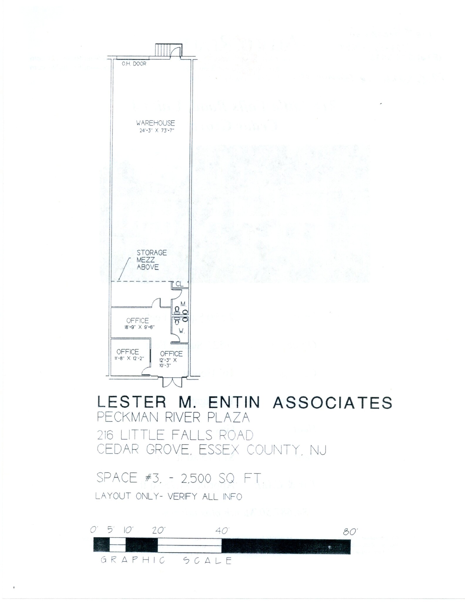 216 Little Falls Rd, Cedar Grove, NJ for lease Floor Plan- Image 1 of 1