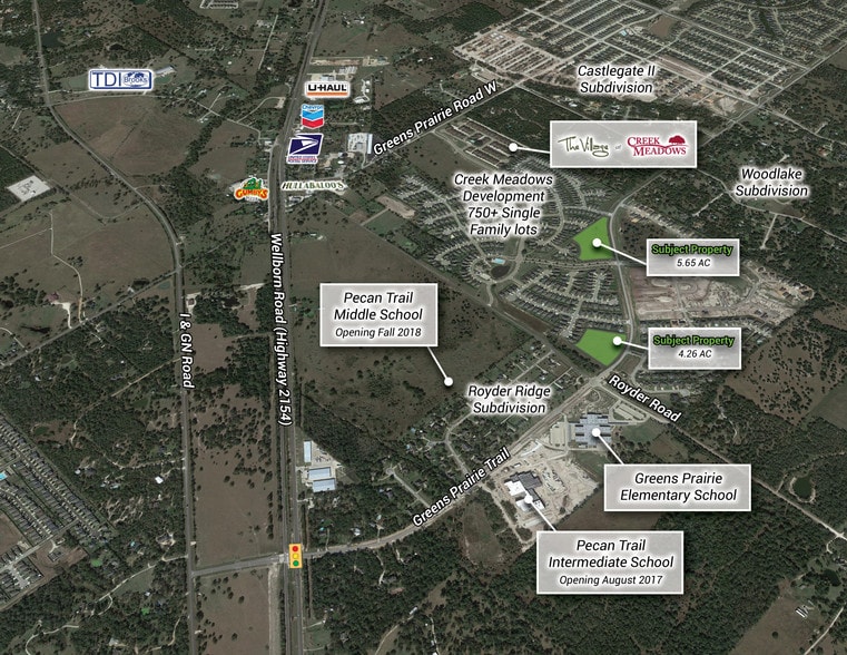 Greens Prairie Rd & Creek Meadow Blvd, College Station, TX, 77845 Commercial Land For Sale
