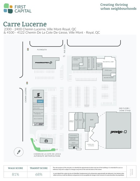 2300-2380 Ch Lucerne, Mont-Royal, QC for lease - Site Plan - Image 2 of 19