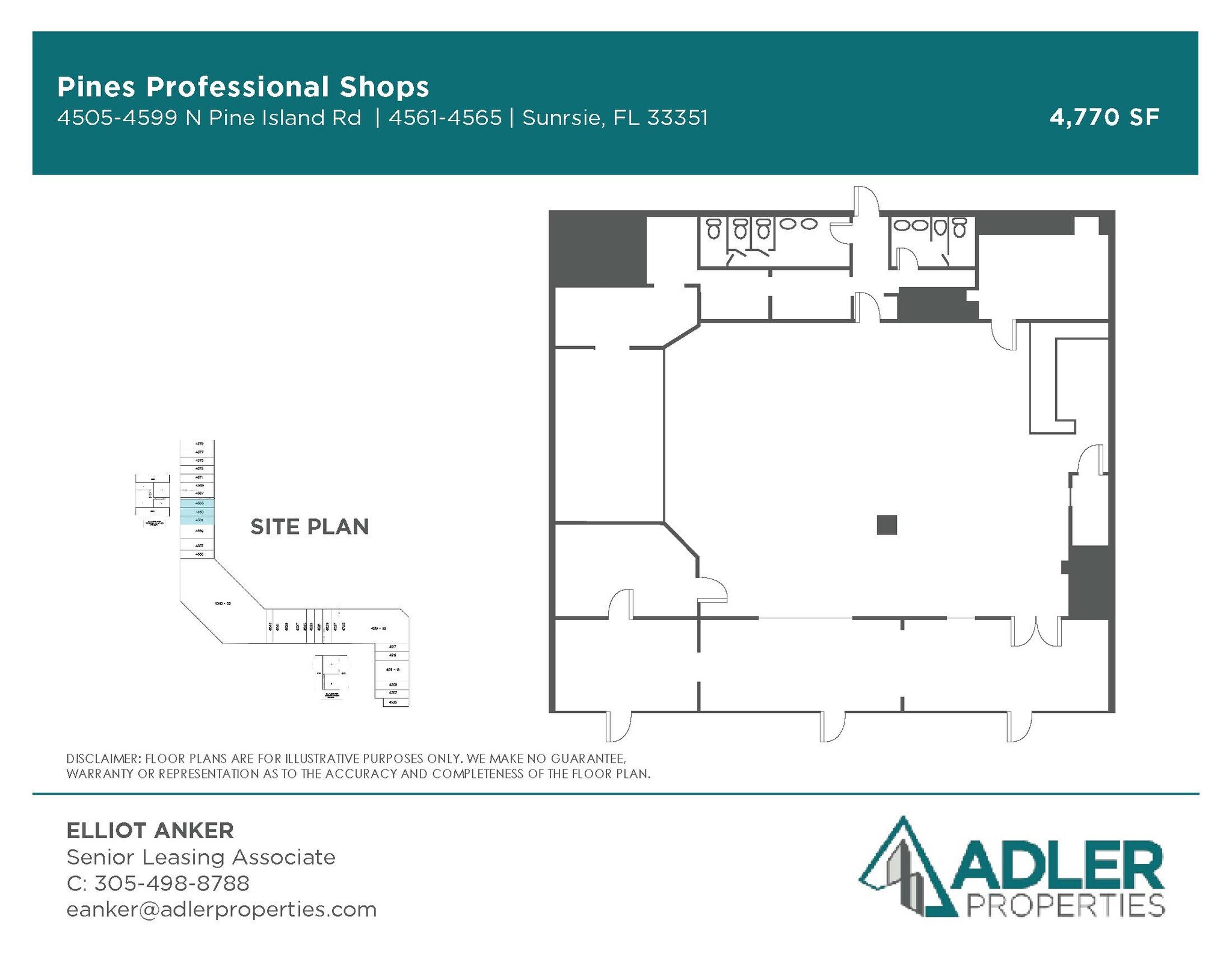 4505-4599 N Pine Island Rd, Sunrise, FL for lease Floor Plan- Image 1 of 14