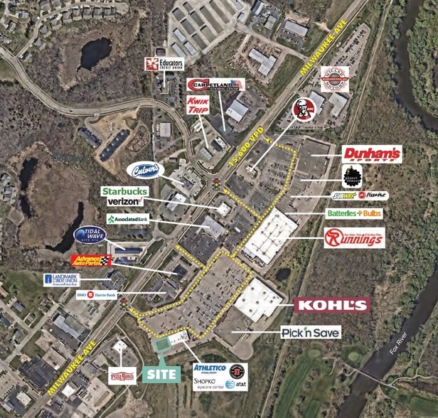 Milwaukee Ave, Burlington, WI for lease - Aerial - Image 3 of 5