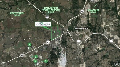1011 John Clark Rd, Midlothian, TX - AERIAL  map view - Image1
