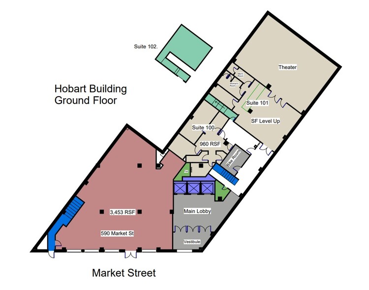 582-590 Market St, San Francisco, CA for lease - Floor Plan - Image 2 of 4