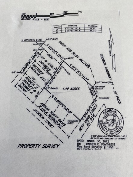 576 W 3rd St, Springfield, GA for sale - Plat Map - Image 2 of 2