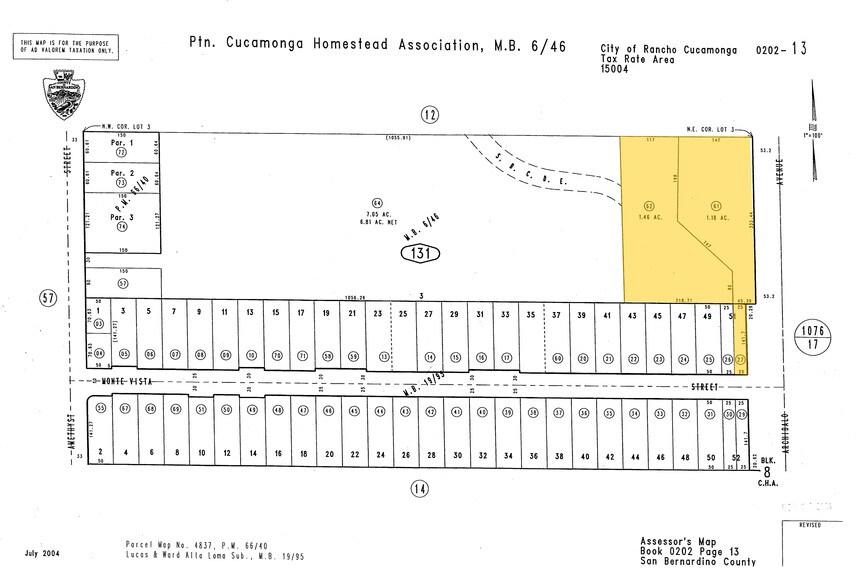 6946 Archibald Ave, Rancho Cucamonga, CA for sale - Plat Map - Image 2 of 4