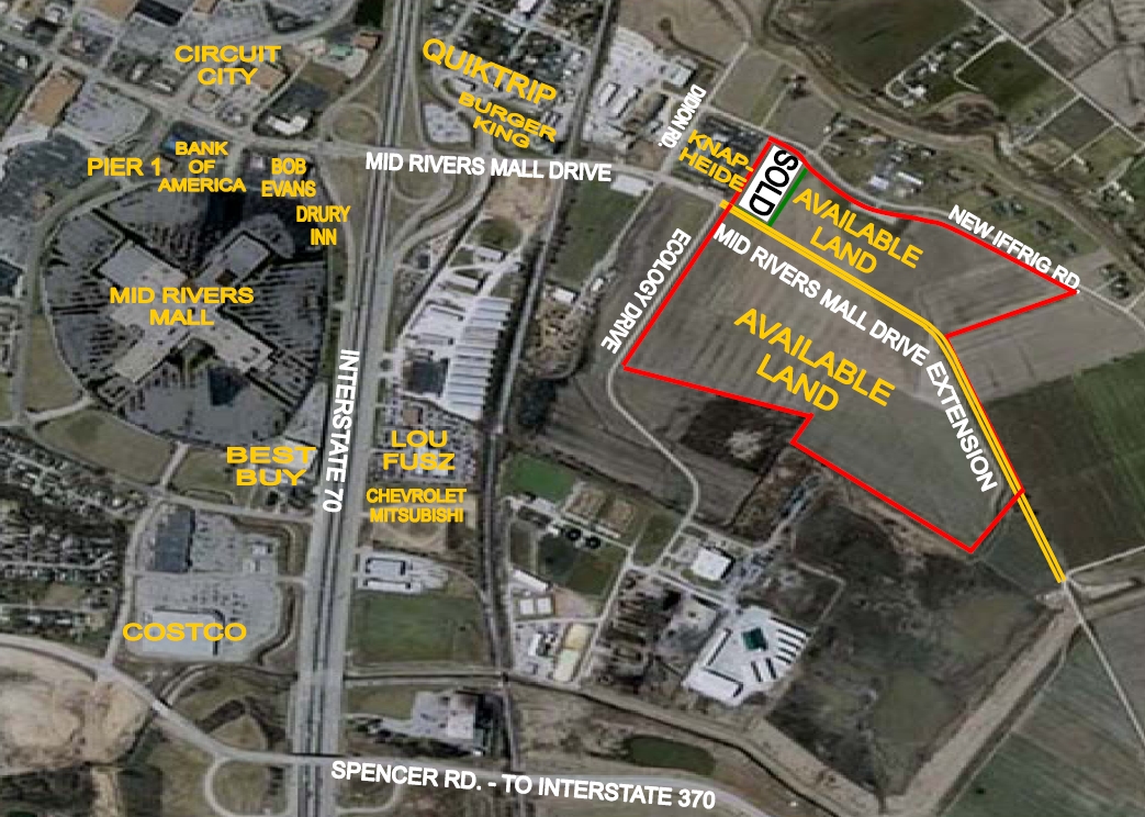 Map Of Mid Rivers Mall I-70 & Mid Rivers Mall In, Saint Peters, Mo 63376 - Land For Sale | Loopnet