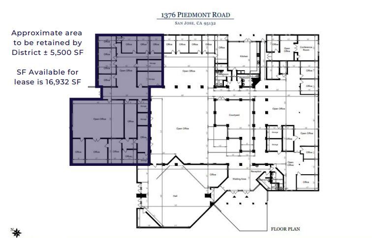 1376 Piedmont Rd, San Jose, CA for lease Floor Plan- Image 1 of 1