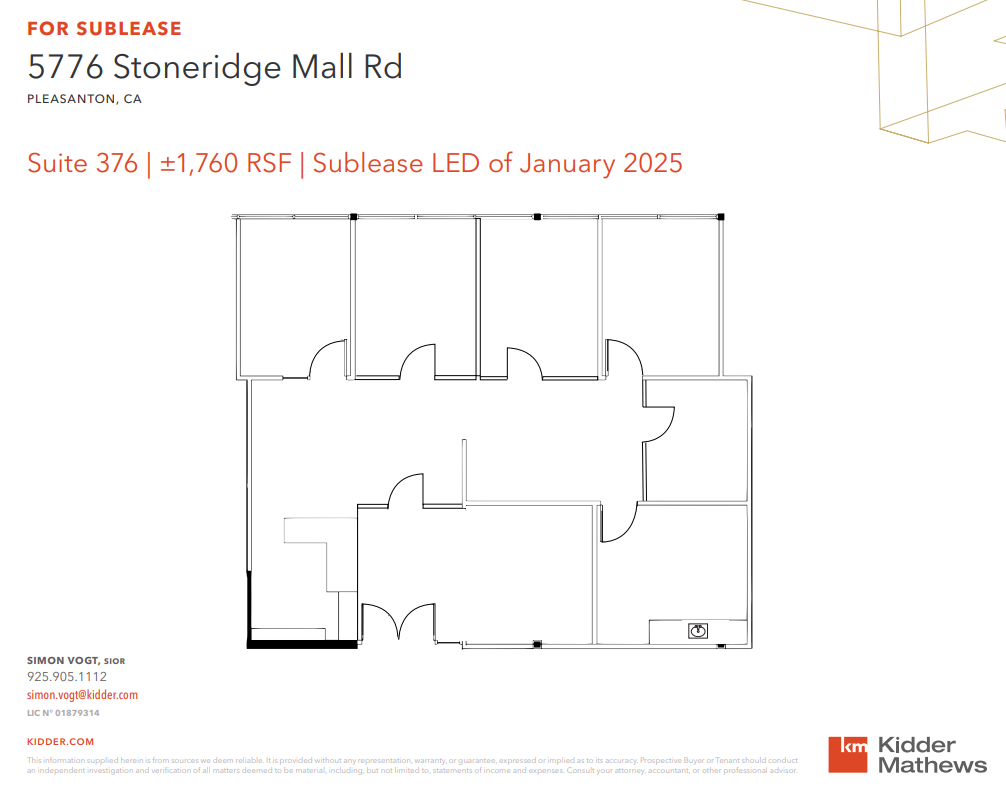 5776 Stoneridge Mall Rd, Pleasanton, CA for lease Floor Plan- Image 1 of 1