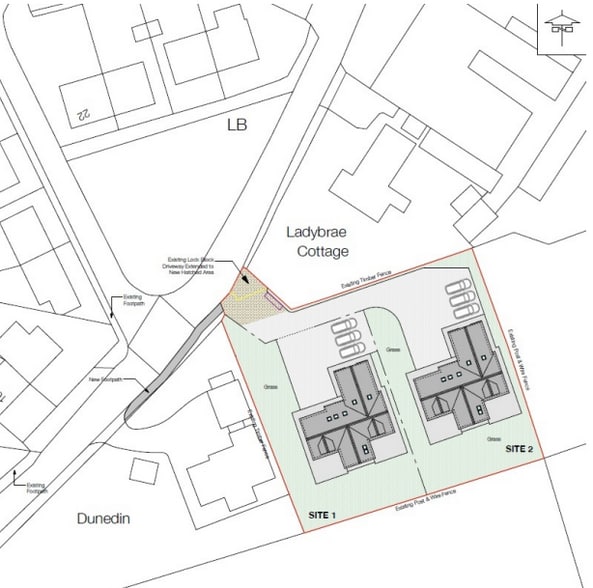 Ladybrae, Banff for sale - Site Plan - Image 2 of 2