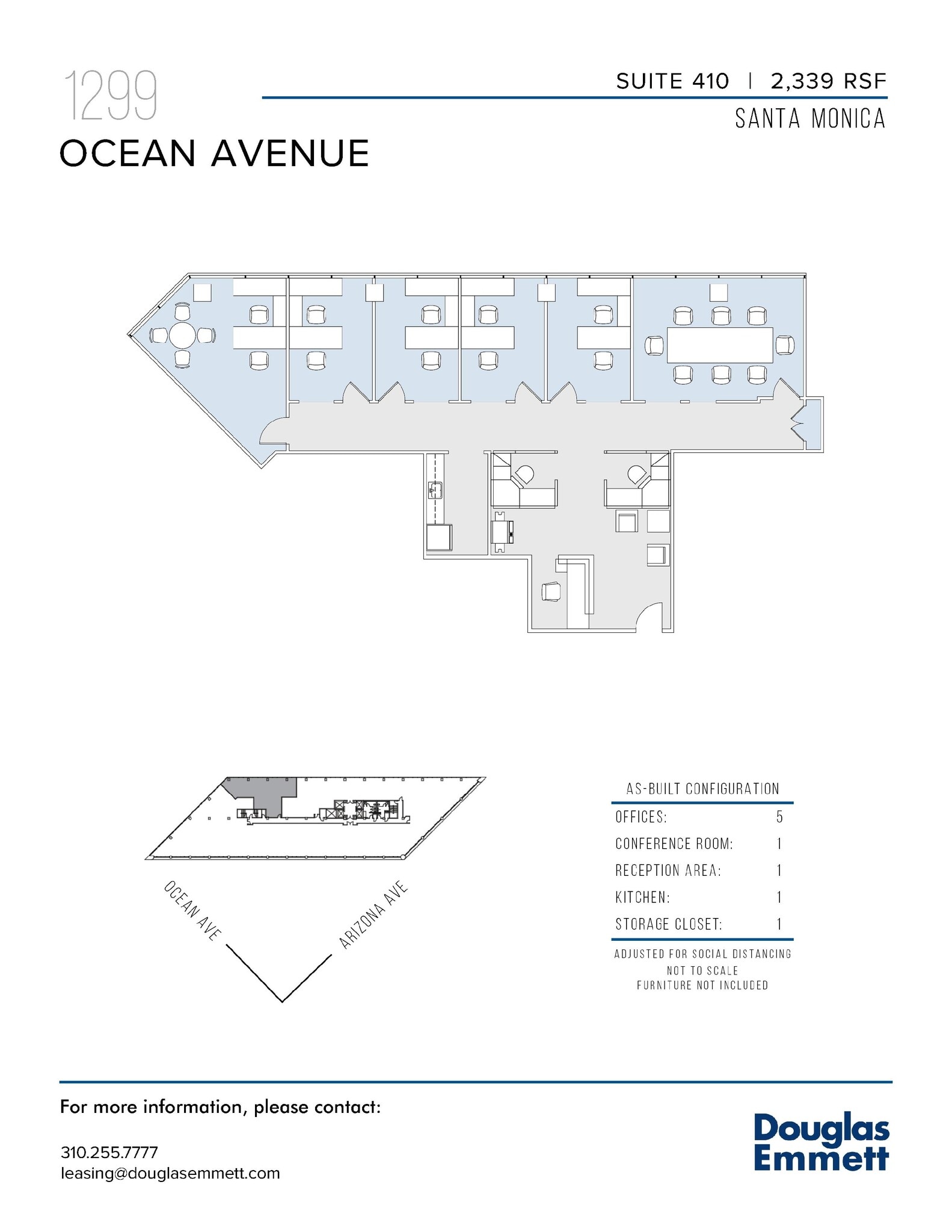 1299 Ocean Ave, Santa Monica, CA for lease Floor Plan- Image 1 of 1