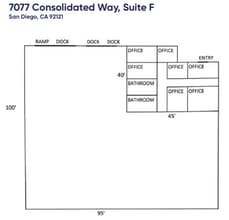 7077 Consolidated Way, San Diego, CA for lease Floor Plan- Image 1 of 1