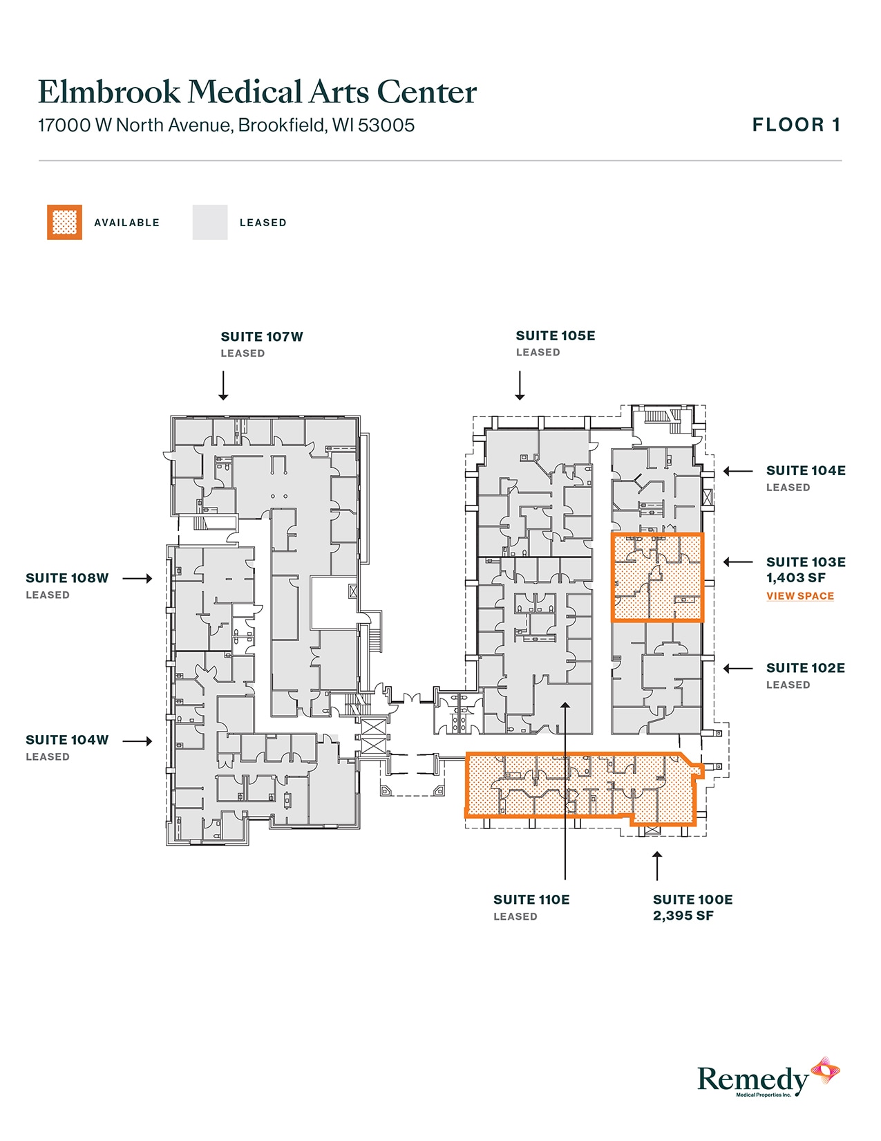 17000 W North Ave, Brookfield, WI for lease Floor Plan- Image 1 of 3