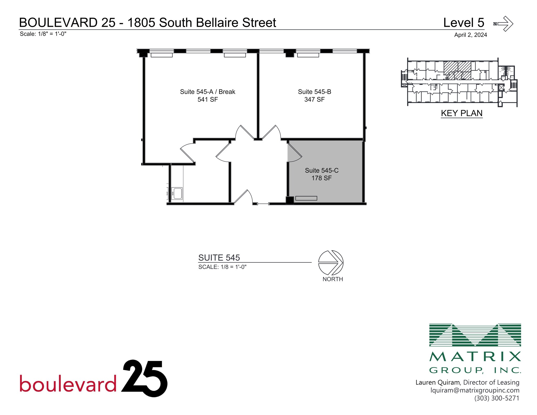 1805 S Bellaire St, Denver, CO for lease Site Plan- Image 1 of 2