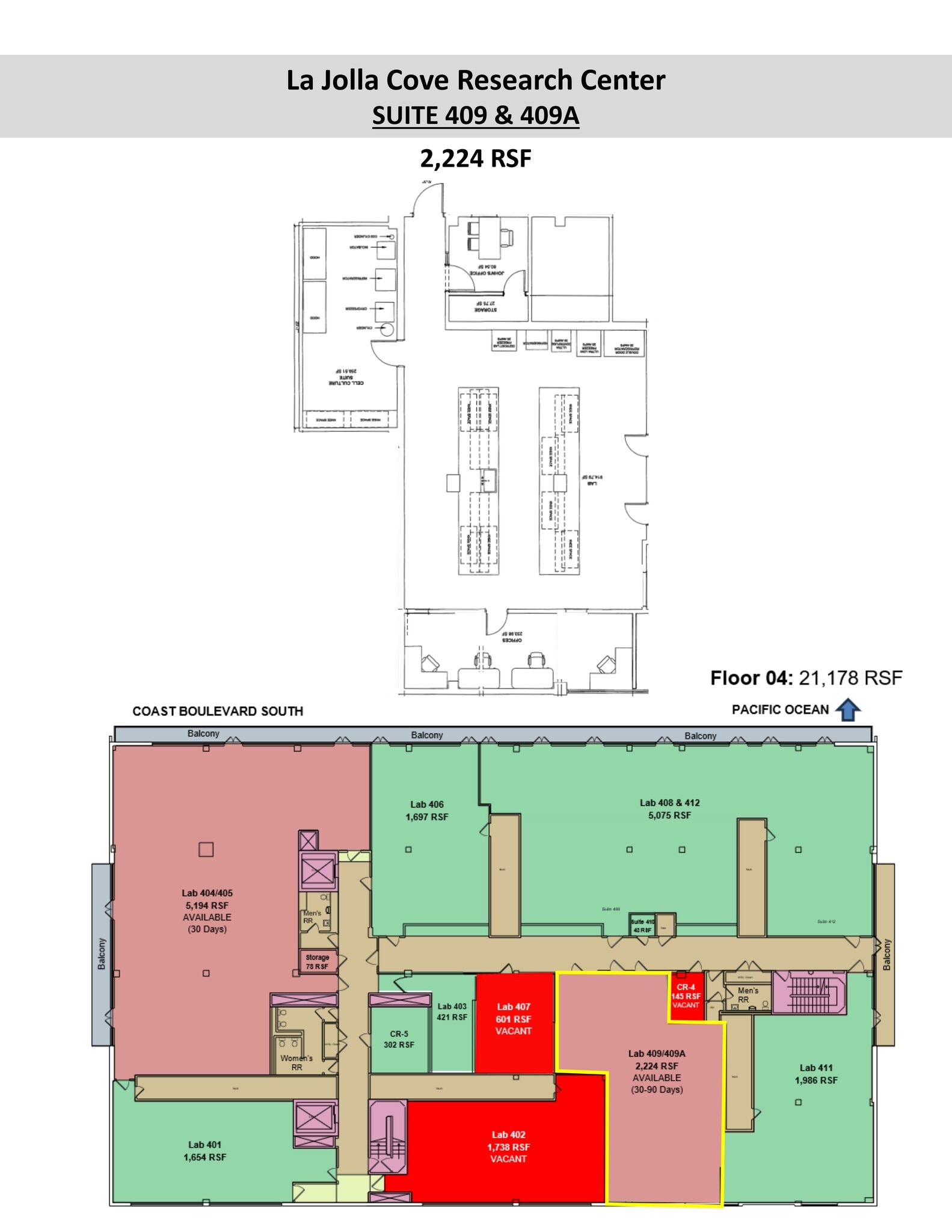 505 Coast Blvd S, La Jolla, CA for lease Site Plan- Image 1 of 1