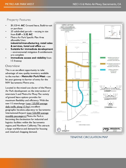 Metro Air Parkway at I-5 Pky, Sacramento, CA for lease - Site Plan - Image 2 of 7