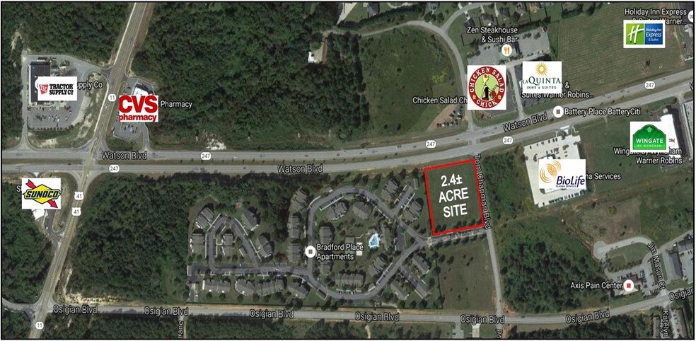 4039 Watson Blvd, Warner Robins, GA for sale - Aerial - Image 1 of 1