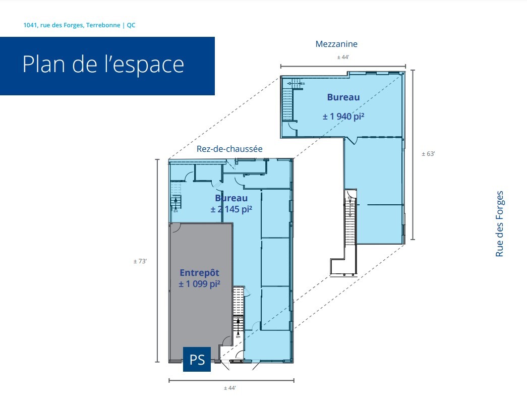 1041 Rue Des Forges, Terrebonne, QC for lease Floor Plan- Image 1 of 1