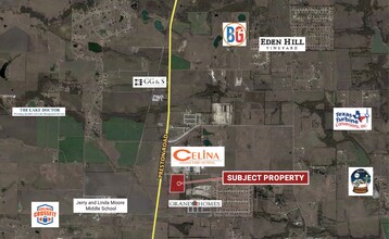 SEQ Preston Rd & CR 134, Celina, TX - AERIAL map view