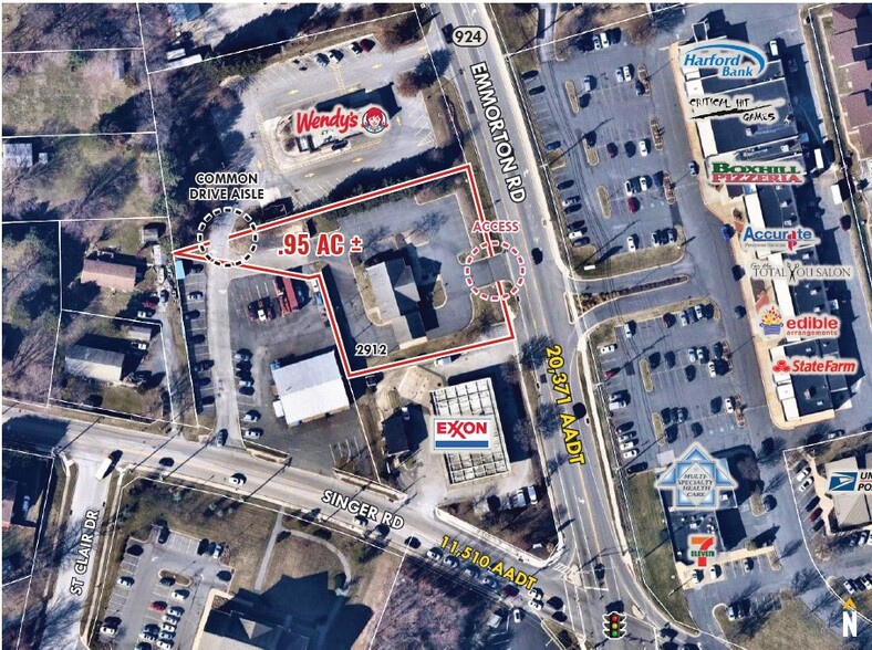 2912 Emmorton Rd, Abingdon, MD for lease - Aerial - Image 2 of 4