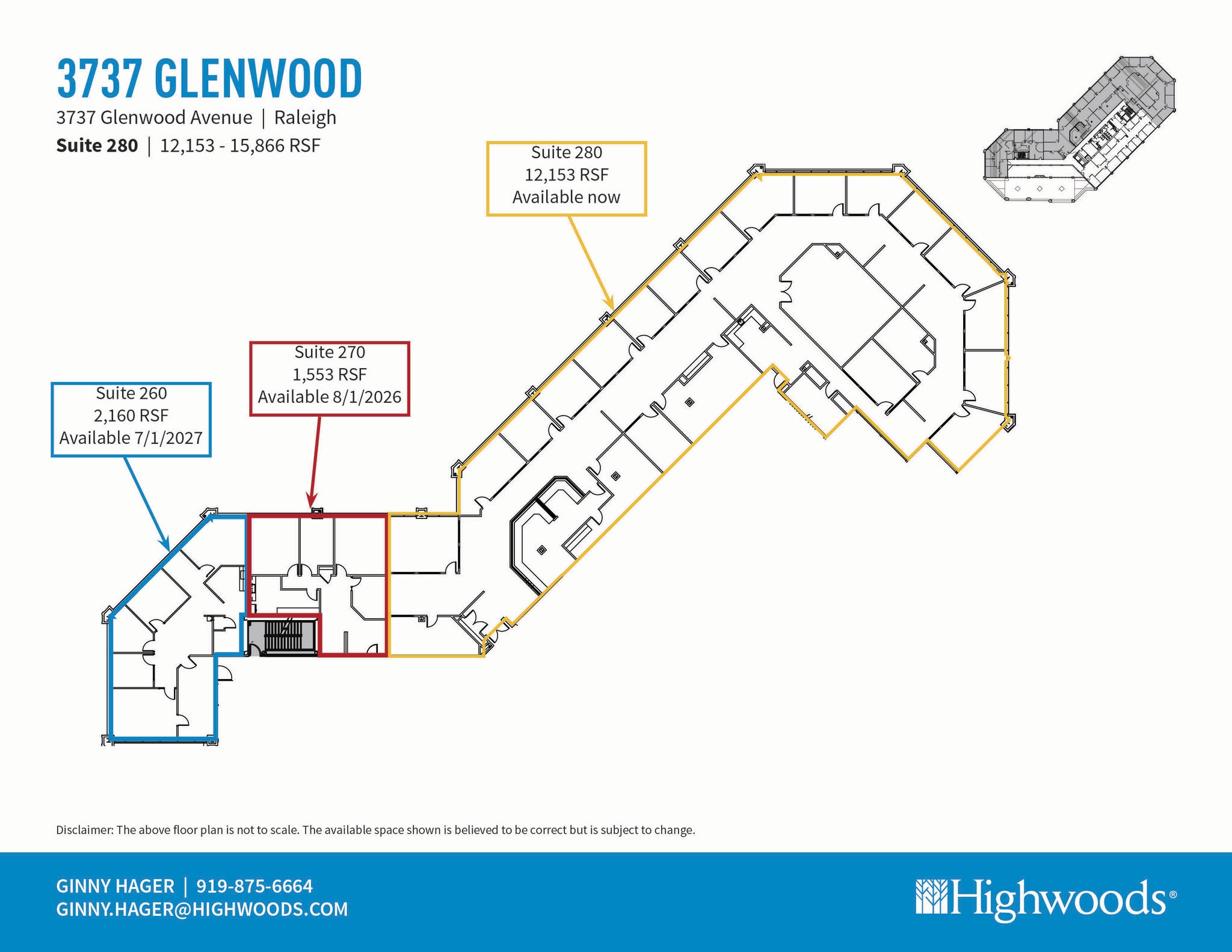 3737 Glenwood Ave, Raleigh, NC for lease Floor Plan- Image 1 of 2