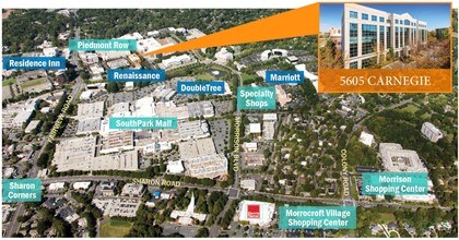 5605 Carnegie Blvd, Charlotte, NC - AERIAL  map view - Image1