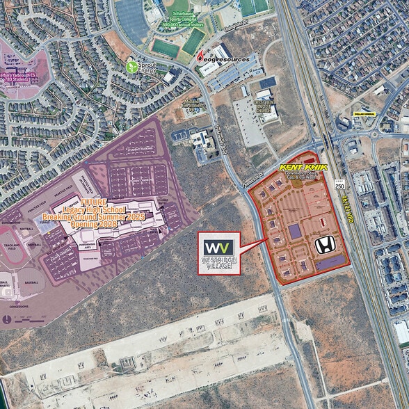 SWQ Loop 250 & Thomason Dr, Midland, TX for sale - Aerial - Image 2 of 4