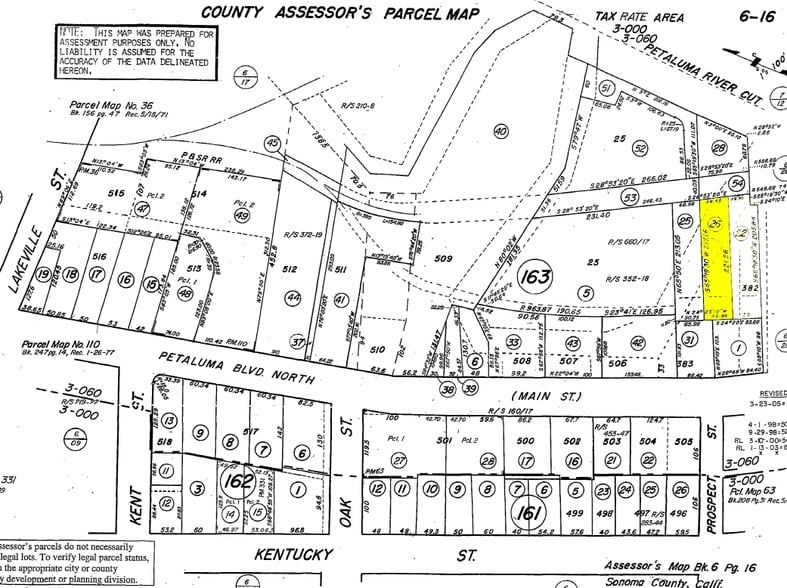 275 Water St, Petaluma, CA for lease - Plat Map - Image 3 of 4