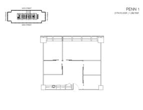 PENN 1, New York, NY for lease Floor Plan- Image 1 of 2