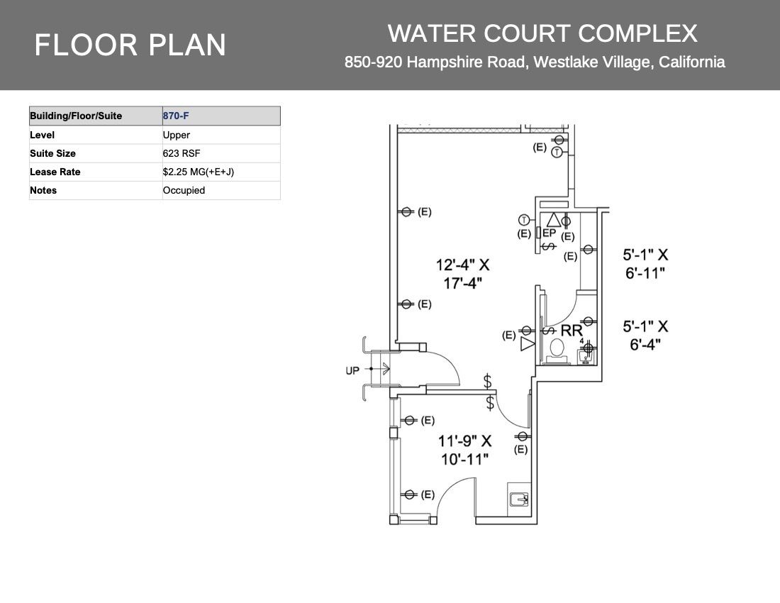 850 Hampshire Rd, Westlake Village, CA for lease Floor Plan- Image 1 of 1