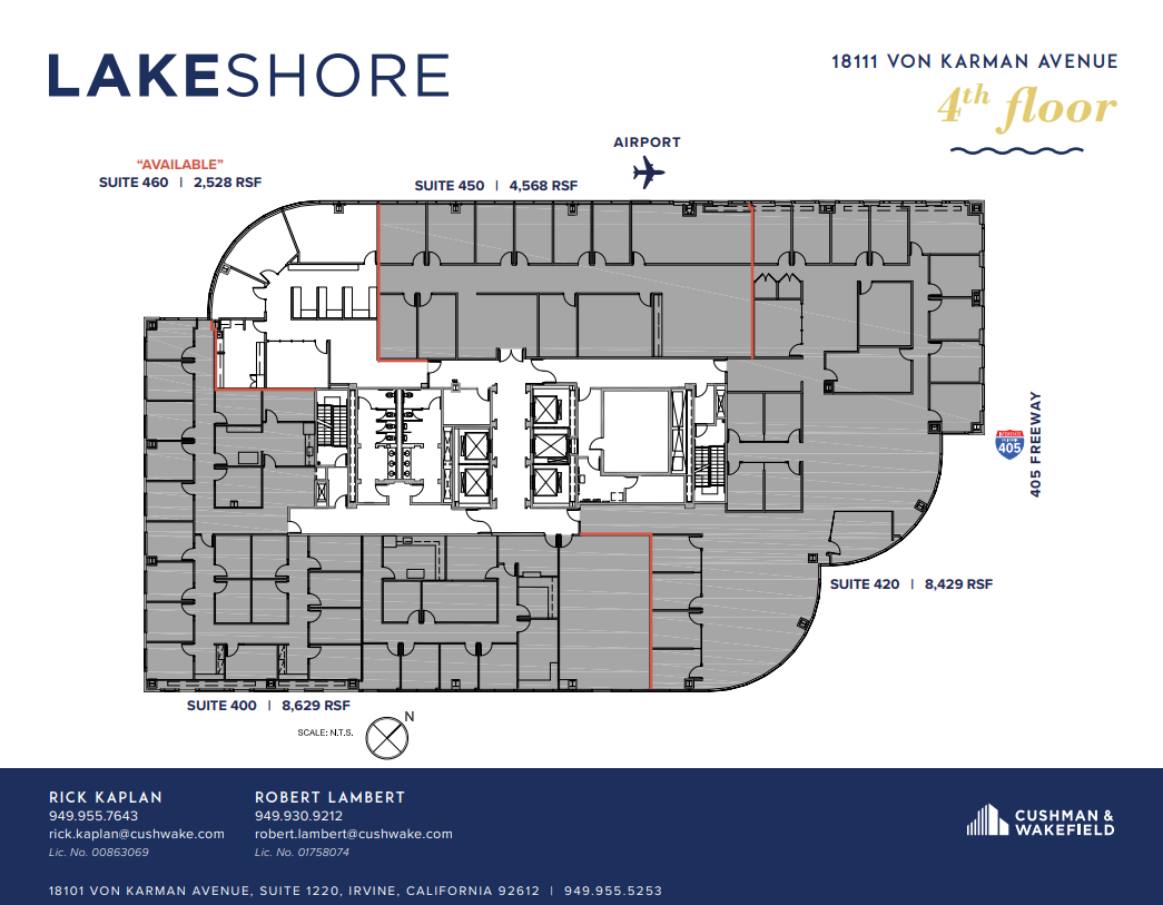 18101 Von Karman Ave, Irvine, CA for lease Floor Plan- Image 1 of 3