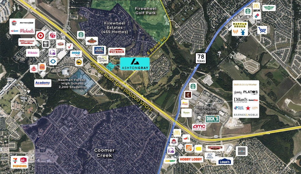 President George Bush Hwy, Garland, TX for lease - Aerial - Image 3 of 3