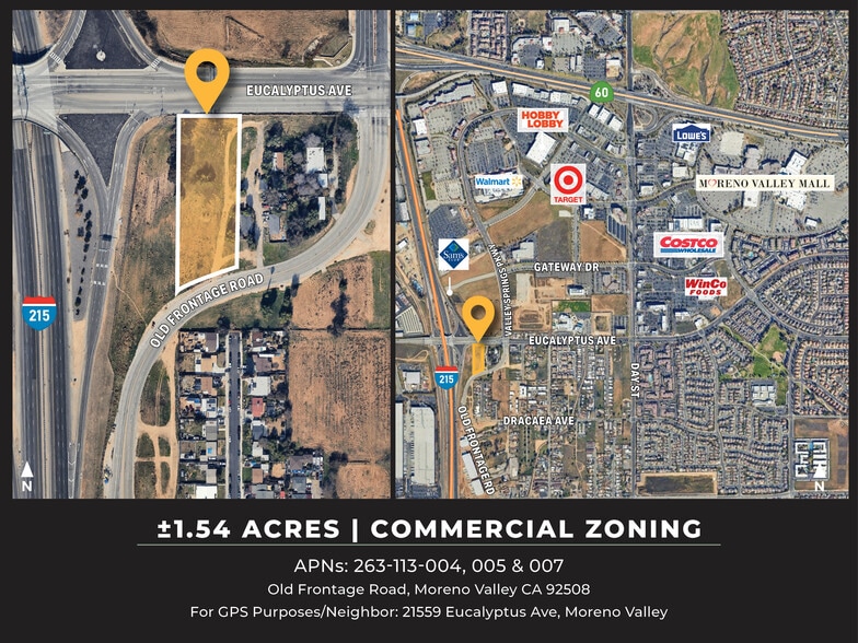 Old Frontage Rd, Moreno Valley, CA for sale - Aerial - Image 1 of 6