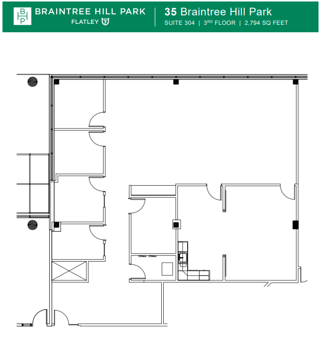 50 Braintree Hill Office Park, Braintree, MA for lease Floor Plan- Image 1 of 1