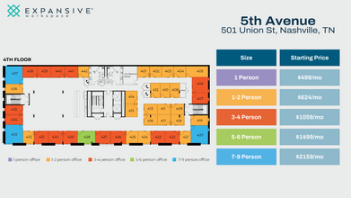 501 Union St, Nashville, TN for lease Floor Plan- Image 1 of 6