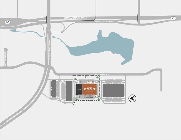 3801 S 20th Ave, Dfw Airport, TX for lease - Site Plan - Image 3 of 10