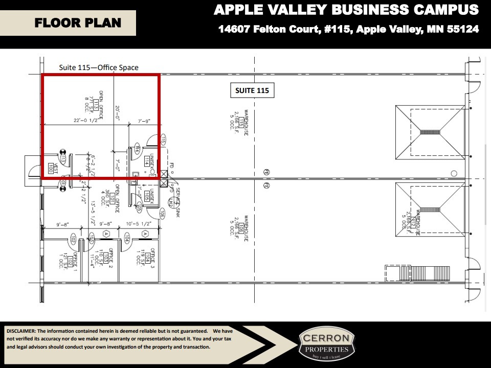 14607 Felton Ct, Apple Valley, MN for lease Floor Plan- Image 1 of 1