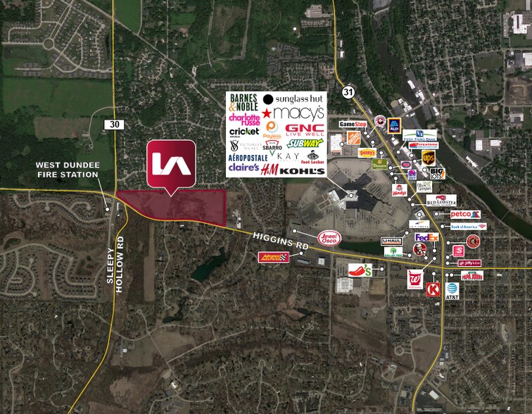 Higgins Rd, West Dundee, IL for sale - Aerial - Image 1 of 1