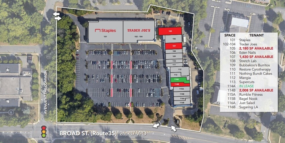 1021-1045 Broad St, Shrewsbury, NJ for lease - Site Plan - Image 2 of 9