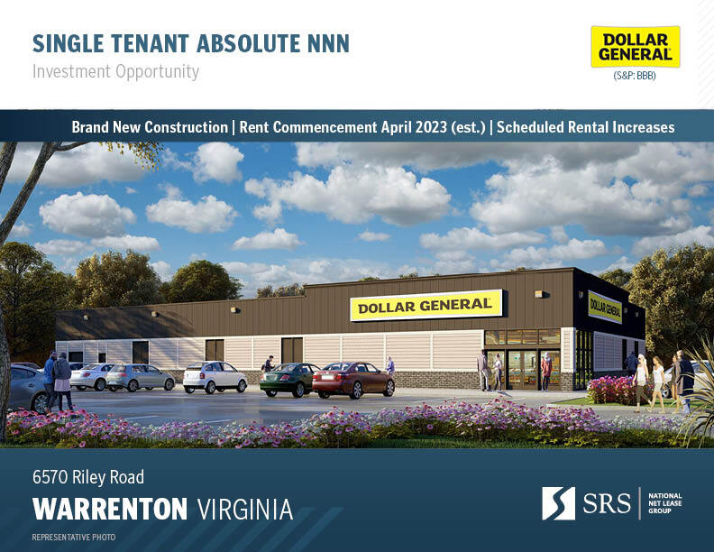 6570 Riley, Warrenton, VA 20187 Dollar General New 15yr Corp Abs