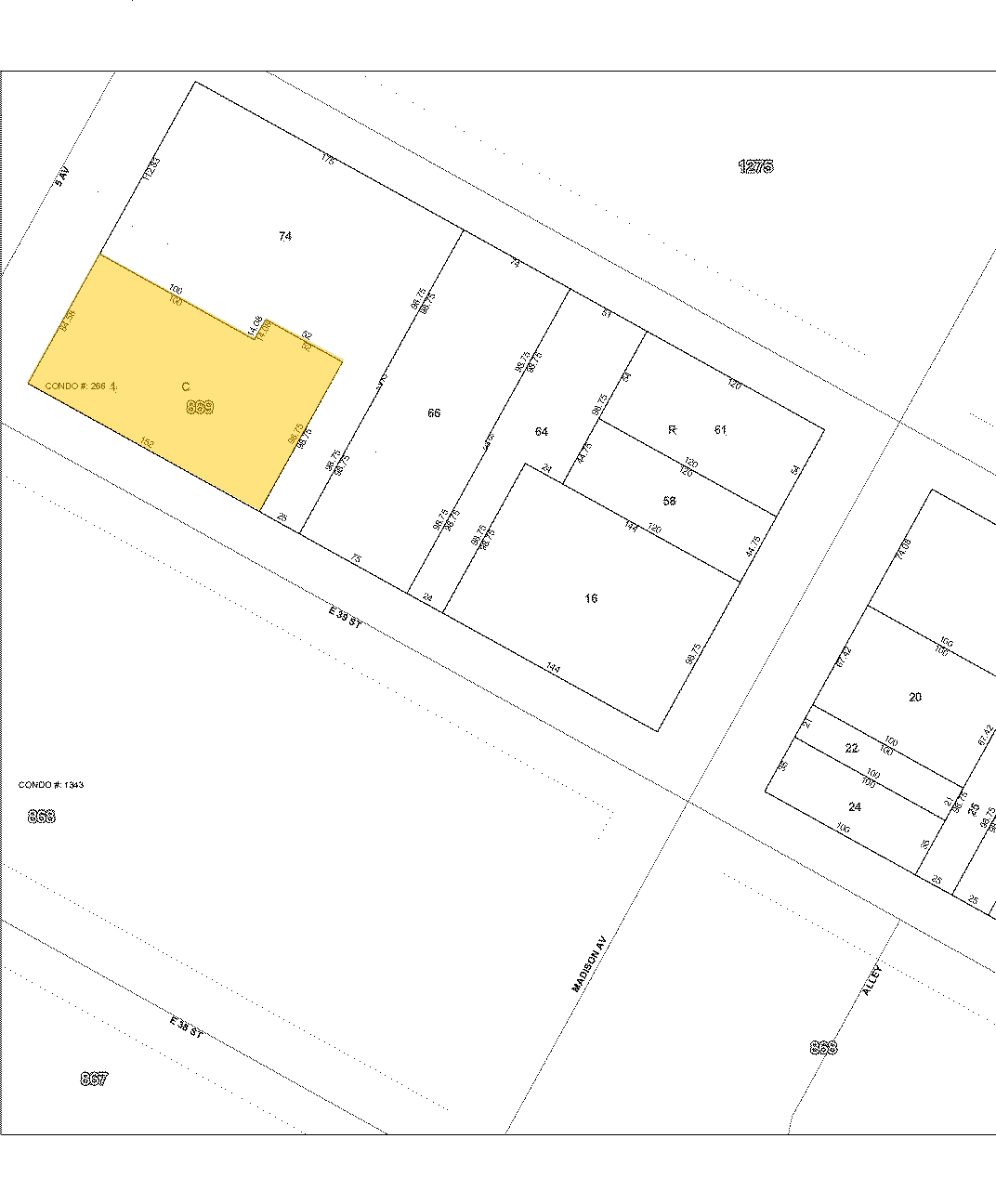 445 Fifth Ave, New York, NY for sale Plat Map- Image 1 of 1