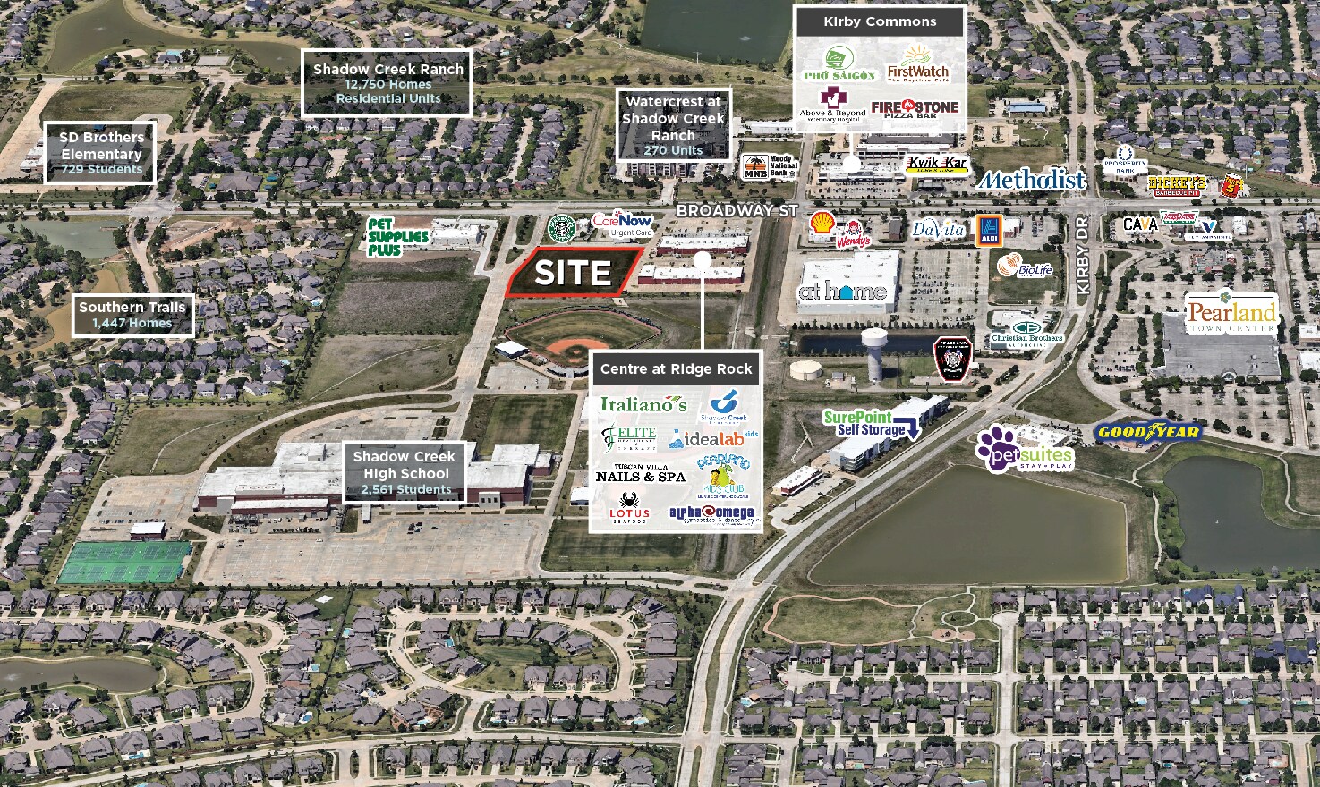 W Broadway St, Pearland, TX for sale Aerial- Image 1 of 1